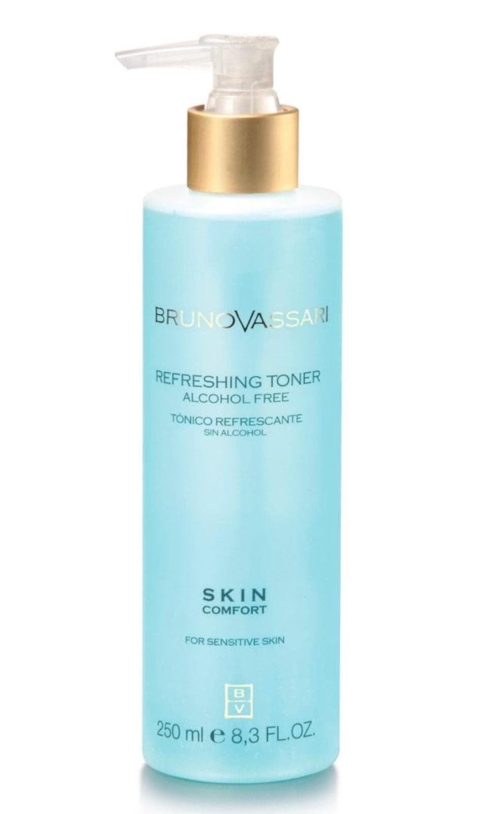 BRUNO VASSARI REFRESHING TONER ALCOHOL FREE TÓNICO REFRESCANTE SIN ALCOHOL (250 ml) - Imagen 1
