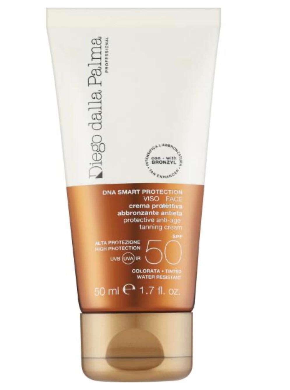 DIEGO DALLA PALMA Crema protectora solar de 50 con color y Bronzil (50ml) - Imagen 1