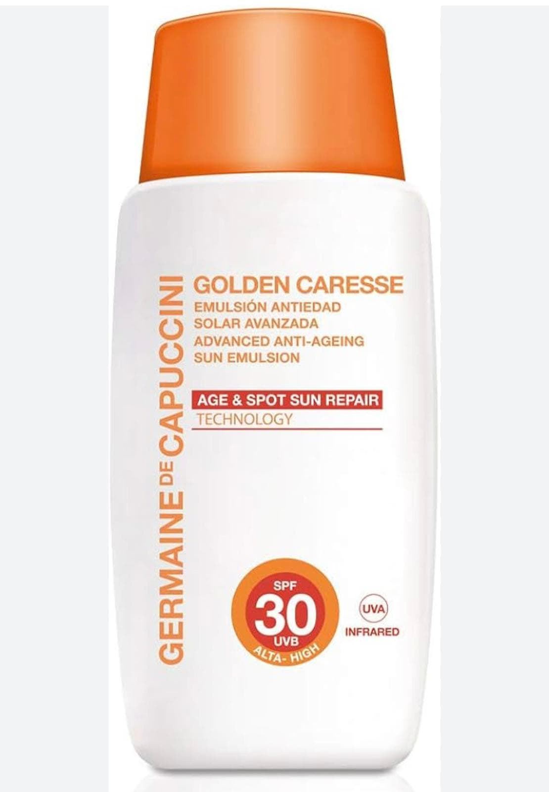GERMAINE DE CAPUCCINI GOLDEN CARESSE EMULSIÓN ANTIEDAD SOLAR AVANZADA SPF 30 (50 ml) - Imagen 1