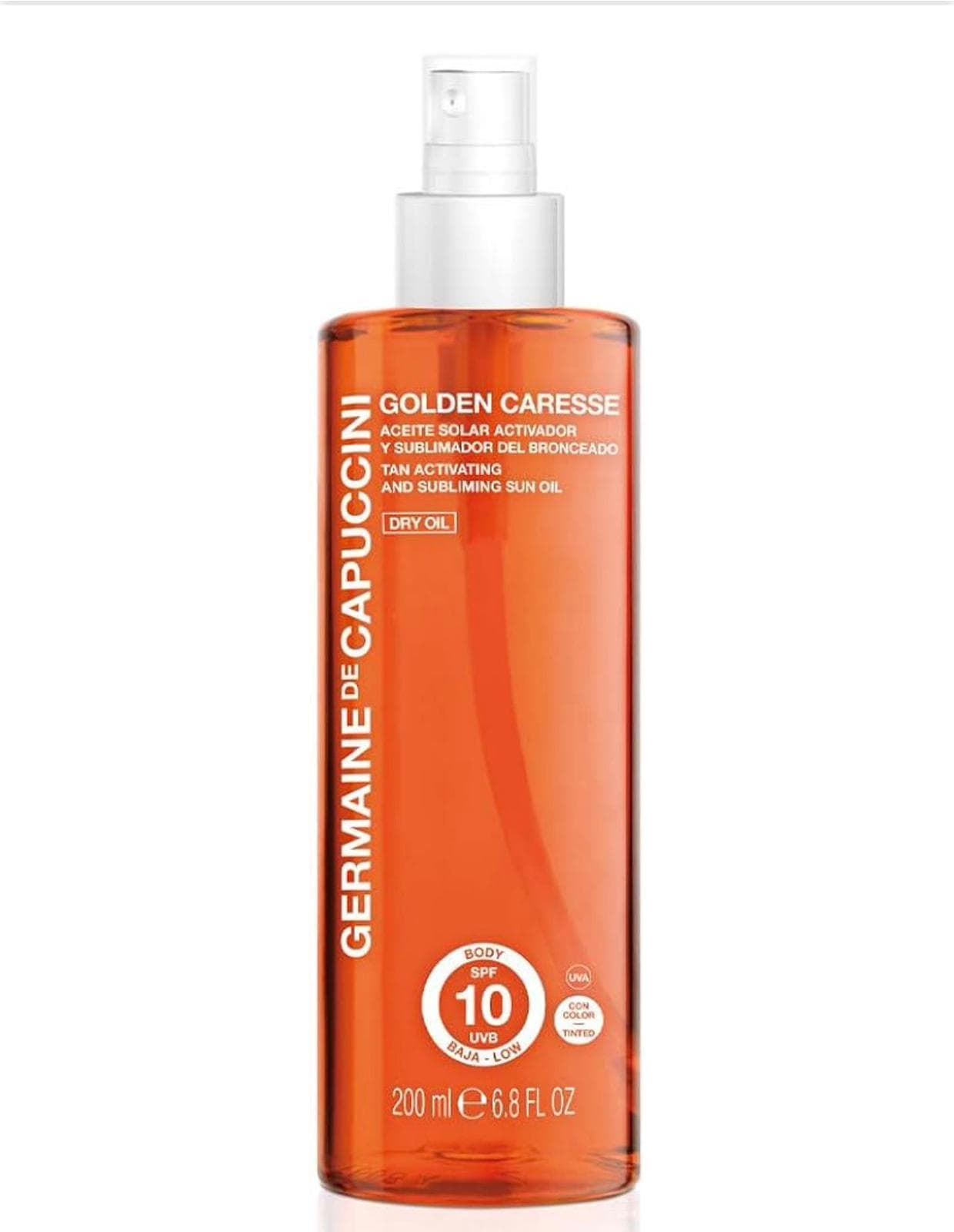 GERMAINE DE CAPUCCINI GOLDEN CARESSE SPRAY SOLAR DE PROTECCIÓN ANTIEDAD GLOBAL SPF 10 (200 ml) - Imagen 1