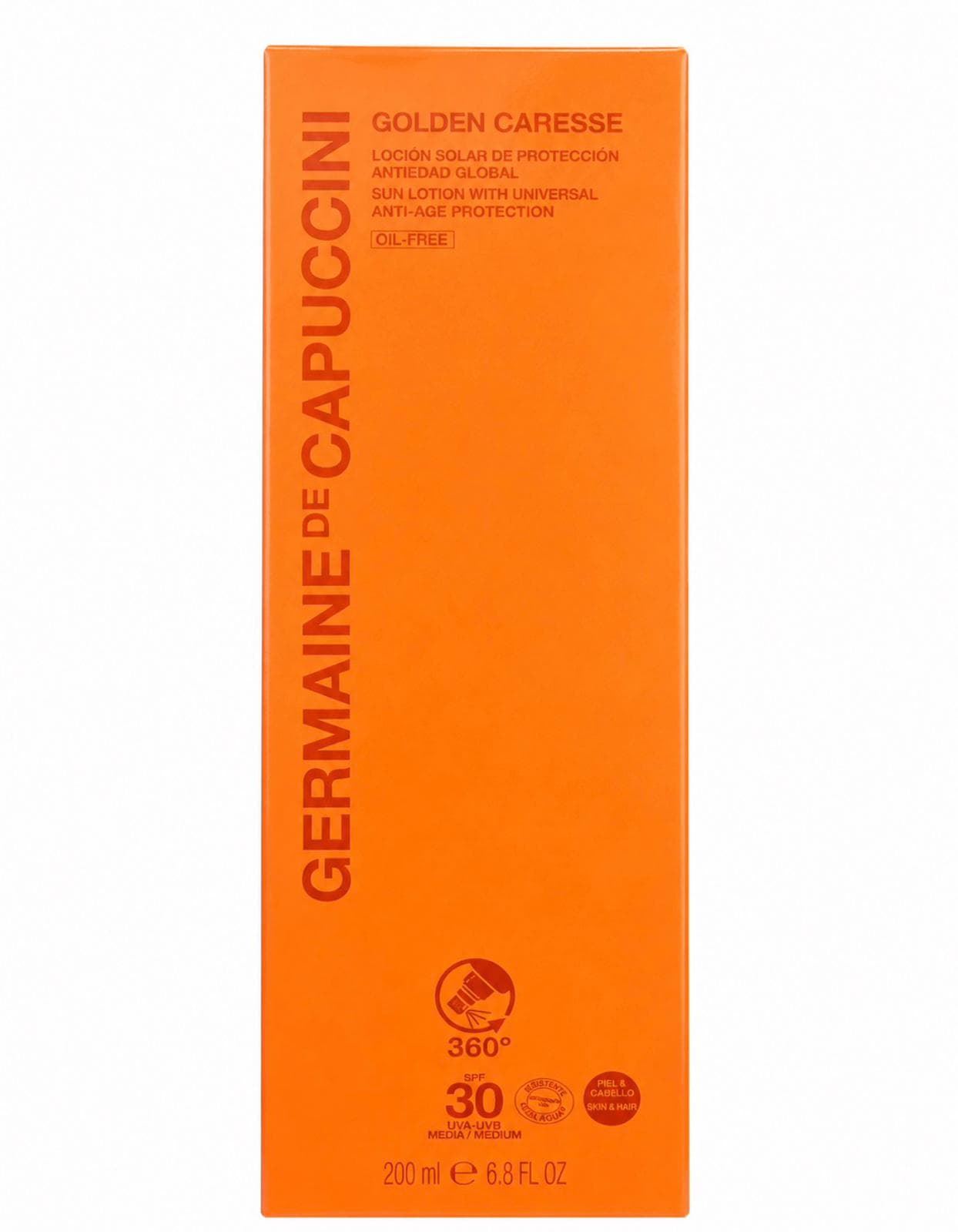 GERMAINE DE CAPUCCINI GOLDEN CARESSE SPRAY SOLAR DE PROTECCIÓN ANTIEDAD GLOBAL SPF 30 (200 ml) - Imagen 1