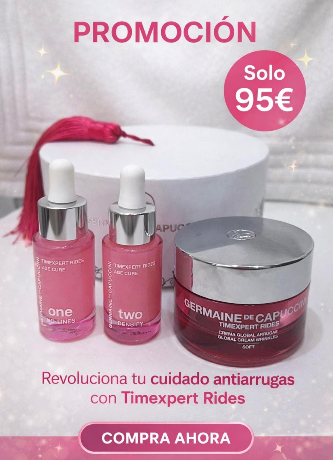 GERMAINE DE CAPUCCINI TIME RIDES CREMA ANTIEDAD 30 días + 2 SERUMS - Imagen 1