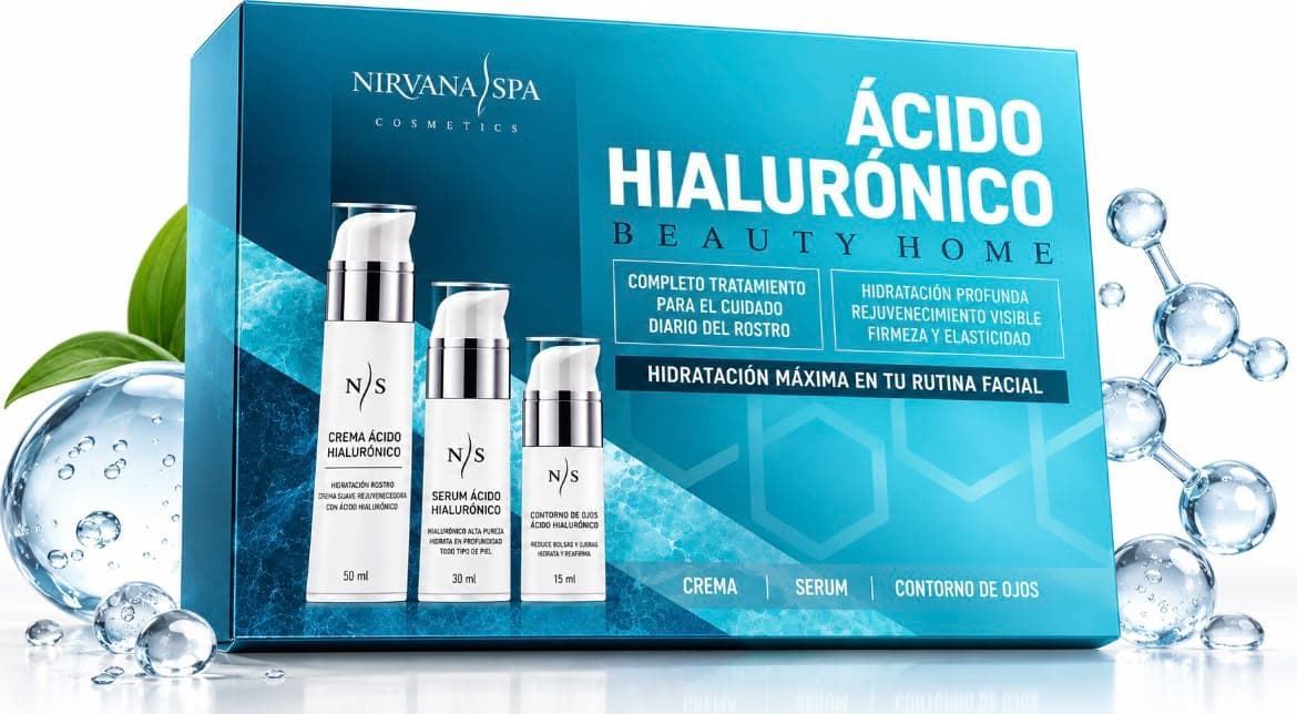 NIRVANA PACK ÁCIDO HIALURÓNICO ( Crema 50ml + Serum 30ml + Contorno de Ojos 15ml) - Imagen 1