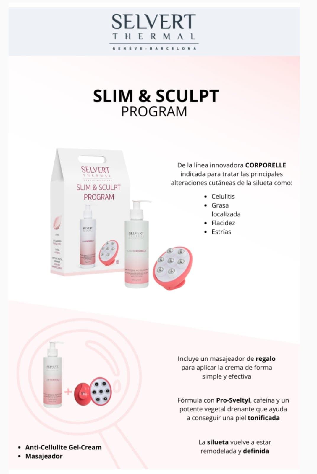 SELVERT THERMAL Pack Anticelulítico-Reductor & Masajeador - Imagen 2