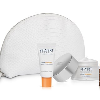 SELVERT THERMAL + PURE VITAMINA C PROGRAM Pack Antiedad de Vitamina C Pura :Crema (50ml) + Serum (30ml) + 2 Ampollas ( 4ml) - Imagen 1